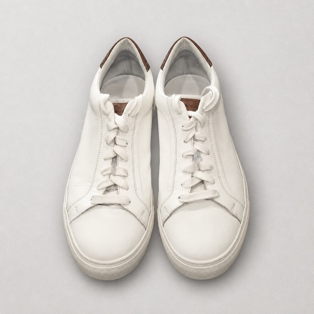To Boot New York Carlin White Leather Sneakers Mens Size 10.5 Italy Luxury